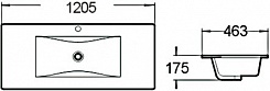 SantiLine Раковина 120.5 SL-2102 (120) белая – фотография-2